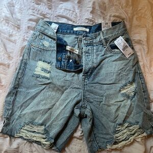PacSun Blue Distressed Jean Shorts Vintage Style